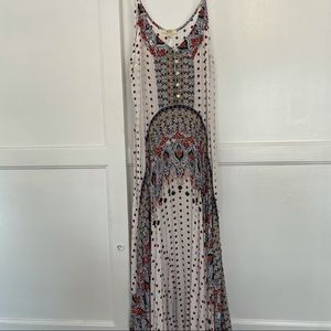 Spaghetti strapped boho midi dress